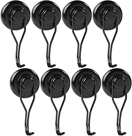 GRTARD 8Pack Swivel Swing Magnetic Hooks 100LBS Heavy Duty Magnetic Hook, Premium Magnet Hooks for Home, Office, Classroom, Locker, Workplace