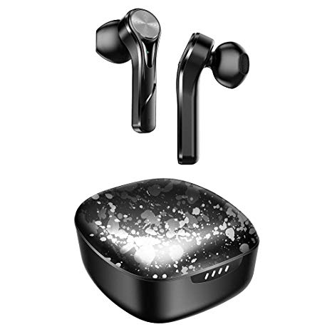 Bluetooth Earbuds Wireless Earphones, JoyGeek 5.0 True Wireless Headphones in Ear Buds for Apple iPhone Samsung Android, Stereo Sound 65H Playtime with Mic Touch Control