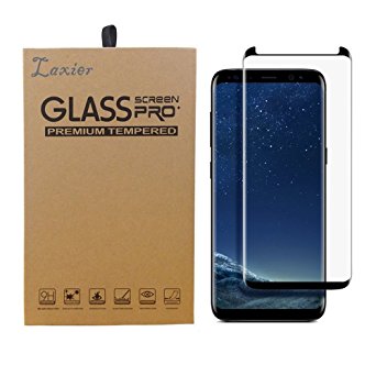 Galaxy S8 Plus Tempered Glass Screen Protector, 3D Curved Case Friendly Edge to Edge Black Full Coverage Protective Film Cover for Samsung S8  Smartphone (Just for S 8 , not for S 8)