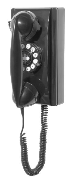 Crosley CR55-BK Wall Phone with Push Button Technology (Black)