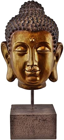 Geko Ornamental Buddha Head on Stand, 35cm.