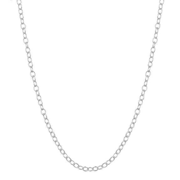 Sterling Silver 1.3mm Open Cable Chain (14, 16, 18, 20, 22, 24, 30 or 36 inch)
