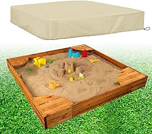 Sandbox Sandpit Cover, Kids Sandbox Cover for Sand and Toys Protection, Square Sandbox Protective Cover with Drawstring (47*47 inches,59*59 inches) (Medium（59*59inches）)