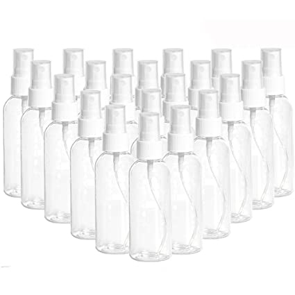 【US Stock】 100ml/3.4oz Clear Spray Bottles Fine Mist Sprayer Refillable Liquid Container, 48