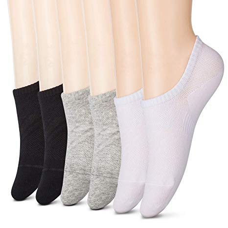No Show Socks for Women, 3/6/9/15 Pairs Cotton Liner Socks Invisible Non Slip Flat Boat Line Socks