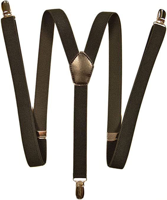 Olata Skinny Style Fully Adjustable Y-Shape Clip on Braces/Suspenders - 2cm