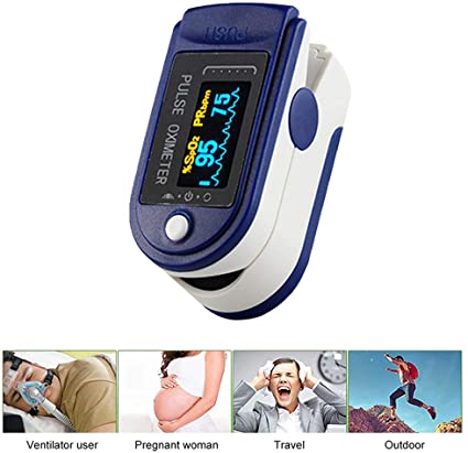 Finger Digital Pulse Oximeter Blood Oxygen Saturation Monitor Heart Rate Monitor SPO2 Health Monitors Portable Oxygen Sensor