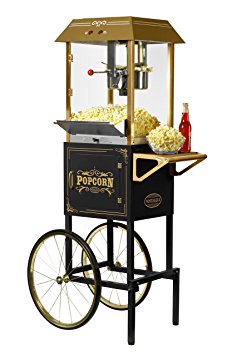 Nostalgia CCP1000BLK Vintage 10-Ounce Commercial Popcorn Cart - 59 Inches Tall