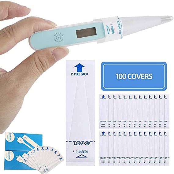 200 PCS Digital Thermometer Probe Covers - Disposable Electronic Digital Oral Rectal Thermometer Covers for for Adults and Babies
