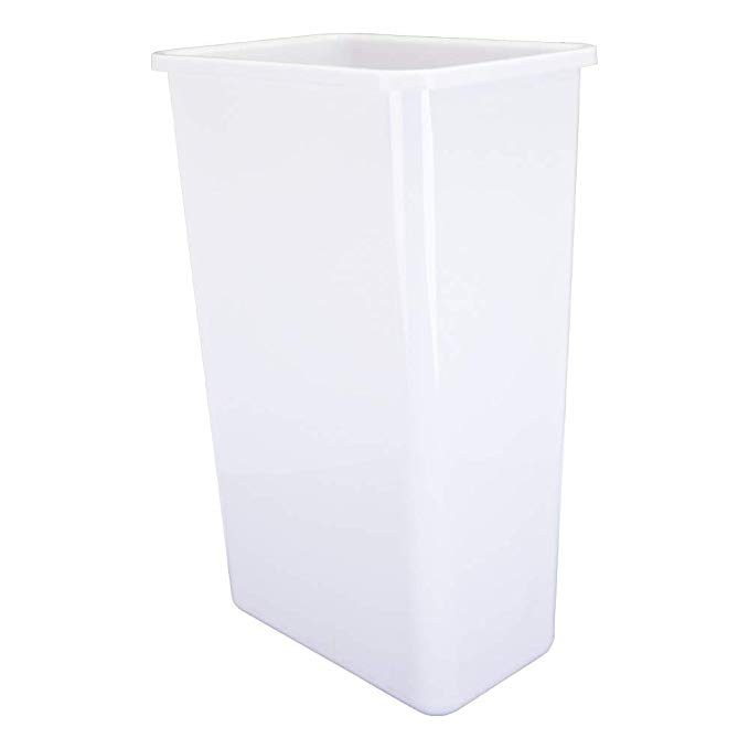 Hardware Resources CAN-50W Plastic Waste Container, White