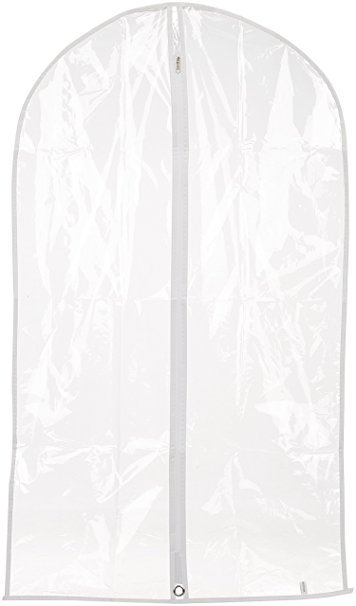 Hangerworld Pack of 2 Clear Zipped Suit Cover Garment Clothes Bags - 100cm (40") Long
