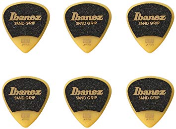 Ibanez PPA16HSG Wizard Series, Sand Grip Picks 6 Pack 1.0mm (PPA16HSGYE)