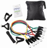 BalanceFrom Heavy Duty Premium Resistance Band Kit with Improved Safe Door Anchor Ankle Strap and Carrying Case