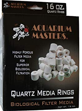 Professional Filter Bio Rings Media for Canister Filters, Refugiums, Wet/Dry & Sump Filters, Substrate or Mechanical Filters! Sintered Quartz, Each Box is 16 OZ (453 Grams)