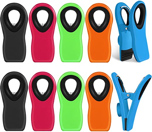 Grtard Bag Clips with Magnet, 10 Pack Magnetic Clips, Chip Clips for Food Storage, Clips for Food Packages, Magnetic Bag Clips, Clips for Fridge, Snack Bags and Food Bags