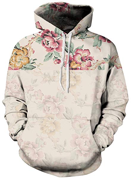 FLYCHEN Men's Digital Print Sweatshirts Hooded Top Galaxy Pattern Hoodie