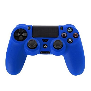 TNP PS4 Controller Case (Navy Blue) - Soft Anti-Slip Silicone Grip Case Protective Shell Cover Skin for Sony Playstation 4 PS4 Wireless Game Gaming Controller [PlayStation 4]