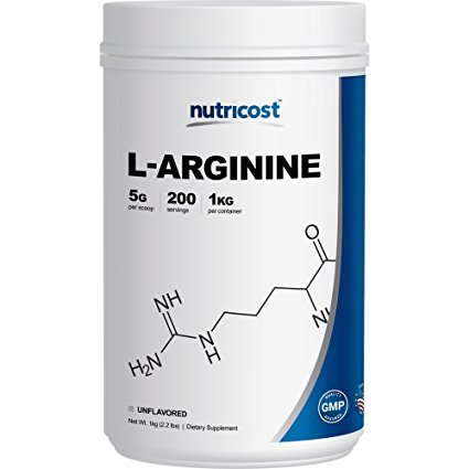 Nutricost L-Arginine Powder 1KG - Pure L-Arginine, 5g Per Serving