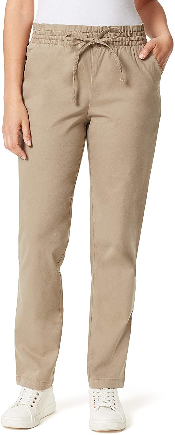 Gloria Vanderbilt Women's Ready to Go Pull on Chino Pants