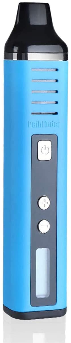 Dry Herb Vaporizer by Pathfinder, Portable Herb Vaporiser 2200mAh Large Battery Full Temperature Control LCD Display Aromatherapy Herbal Evaporator USB Charging Vape（Blue）