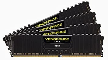 Corsair, CMK32GX4M4D3600C16 VENGEANCE LPX 32GB (4x8GB) DDR4 3600 (PC4-28800) C16 1.35V Desktop Memory - Black