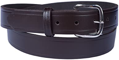 Belt with easy to change buckle 100% Top Grain One Piece Leather,Uniform,1.25" wide, Made in USA