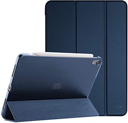 ProCase iPad Air 4 10.9" 2020 Case, [Support Apple Pencil 2 Charging] Slim Stand Hard Back Shell Protective Smart Cover Case for iPad Air 10.9 Inch (4th Gen) 2020 -Navy