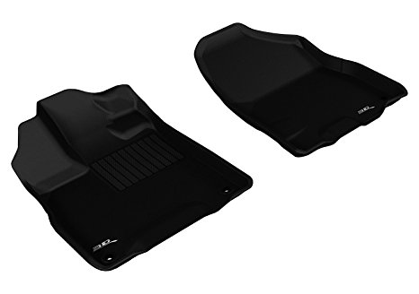 3D MAXpider Front Row Custom Fit All-Weather Floor Mat for Select Acura MDX Models - Kagu Rubber (Black)