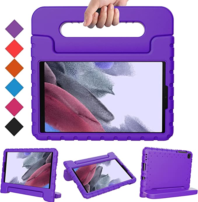 BMOUO Kids Case for Samsung Galaxy Tab A7 Lite 8.7 inch 2021(SM-T220/T225),Galaxy Tab A7 Lite Case,Shockproof Lightweight Convertible Handle Stand Case for Samsung Galaxy Tab A7 Lite 8.7" 2021,Purple