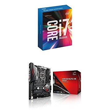 Intel Core i7 6700K 4.00 GHz Unlocked Quad Core Skylake Processor, Socket LGA 1151 & ASUS LGA1151 DDR4 DP HDMI M.2 USB 3.1 ATX Motherboard ROG MAXIMUS IX HERO Bundle