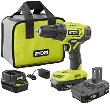 Ryobi P215K1 18-Volt ONE  Lithium-Ion Cordless 1/2 in. Drill/Driver Kit with (2) 1.5 Ah Batteries, Charger, and Bag