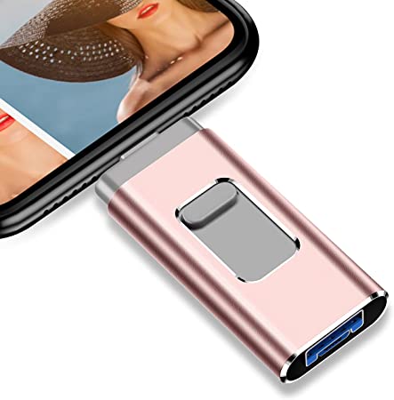 Phone Flash Drives 1000GB Thumb Drive Photo Stick Compatible with Mobile Phone & Computers, Mobile Phone External Expandable Memory Storage Drive, Take More Photos & Videos(1000GB Pink)