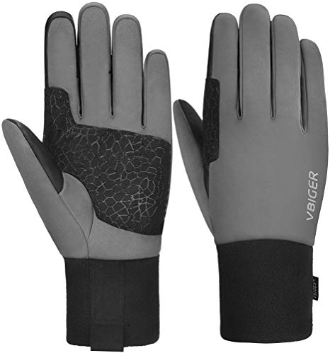 VBIGER Winter Gloves for Men Women,Waterproof Outdoor Warm Touchscreen Gloves for Riding Running