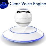 Levitating Bluetooth Speakers MUSIC ANGEL Multi-color LED Portable Wireless Bluetooth 40 Floating Levitation Maglev Speaker 360 Degree Rotating with Build in Microphone and Touchable Panel