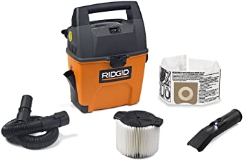 RIDGID Wet Dry Vacuums VAC3000 Portable Wet Dry Vacuum Cleaner for Car, Garage or In-Home Use, 3-Gallon, 3.5 Peak Horsepower Wet Dry Auto Vacuum Cleaner for Car