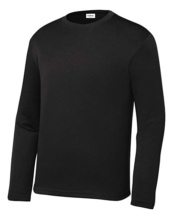 Clothe Co. Youth Long Sleeve Moisture Wicking Athletic Shirts
