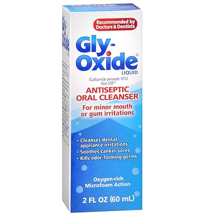 Gly-Oxide Liquid Antiseptic Oral Cleanser | Soothes Mouth Irritation | 2 FL OZ | Pack of 3
