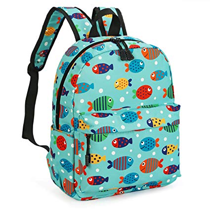 Zicac Children's Cute Canvas Backpack Mini Rucksack Bag (M, Green)