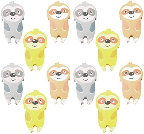 U.S. Toy Sloth Erasers | 12 Count | Kids Birthday Party, Themed Toys Supplies, Party Favors for Kids