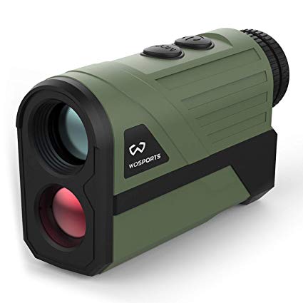 Wosports Hunting Rangefinder, Laser Speed Measure Range Finder, 6X Magnification/High Accuracy/Long Horizontal Distance for Hunting Speed, Scan and Normal Measurements