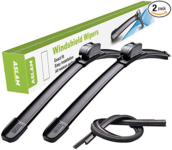Windshield Wipers,ASLAM Type-G 19" 19" Wiper Blades:All-Season Blade for Original Equipment Replacement and Refills Replaceable,Double Service Life(set of 2)