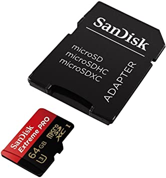 SanDisk Extreme PRO 64GB UHS-I/U3 Micro SDXC Memory Card Speeds Up To 95MB/s With 4K Ultra HD Ready-SDSDQXP-064G-G46A