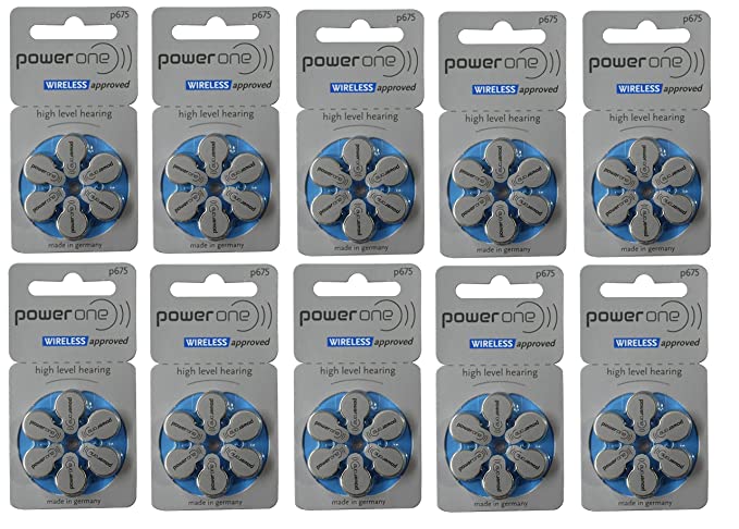 Power One P675 Hearing Aid Batteries (60 PCS)