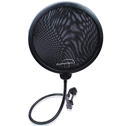 Auphonix 6-Inch Microphone Pop Filter Double Mesh Screen Bonus Recording Tips and Tricks Ebook