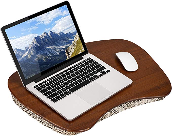 LapGear Chestnut Bamboo Lap Desk - Fits Up to 17.3 Inch Laptops - Style No. 91692