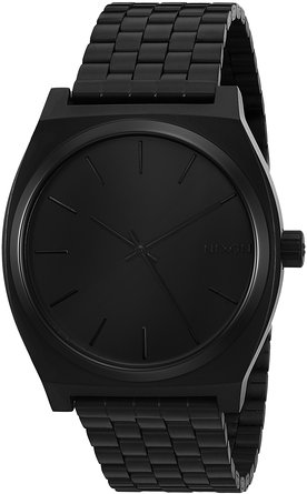 Nixon Men's A045-001 Minimal The Time Teller Black Stainless Steel Watch