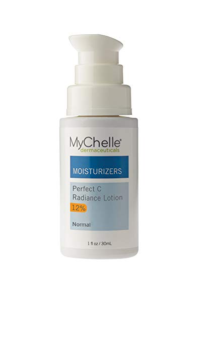 MyChelle Perfect C Radiance Lotion, 12% L-Ascorbic Acid Vitamin C Moisturizer for All Skin Types, 1 fl oz