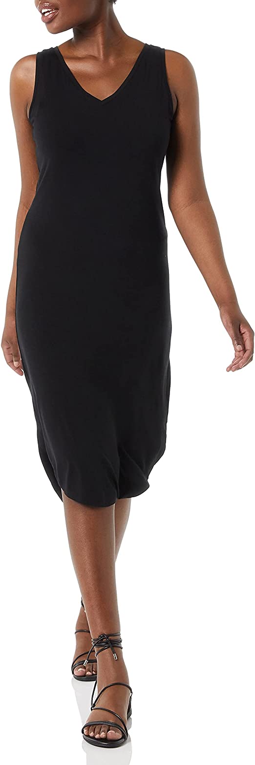 Daily Ritual Women's Jersey Standard-Fit Sleeveless V-Neck Midi Dress