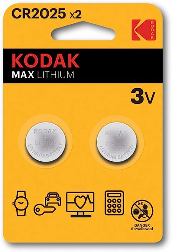 Kodak Max 3V Lithium CR2025 Battery Twin Pack