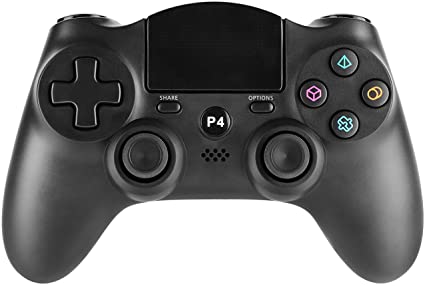 Diswoe PS4 Wireless Controller Bluetooth Gamepad for Playstation 4/Pro/Slim with DUALSHOCK Motion Motors, Audio Function, Touch Panel Joypad and Anti-Slip Design